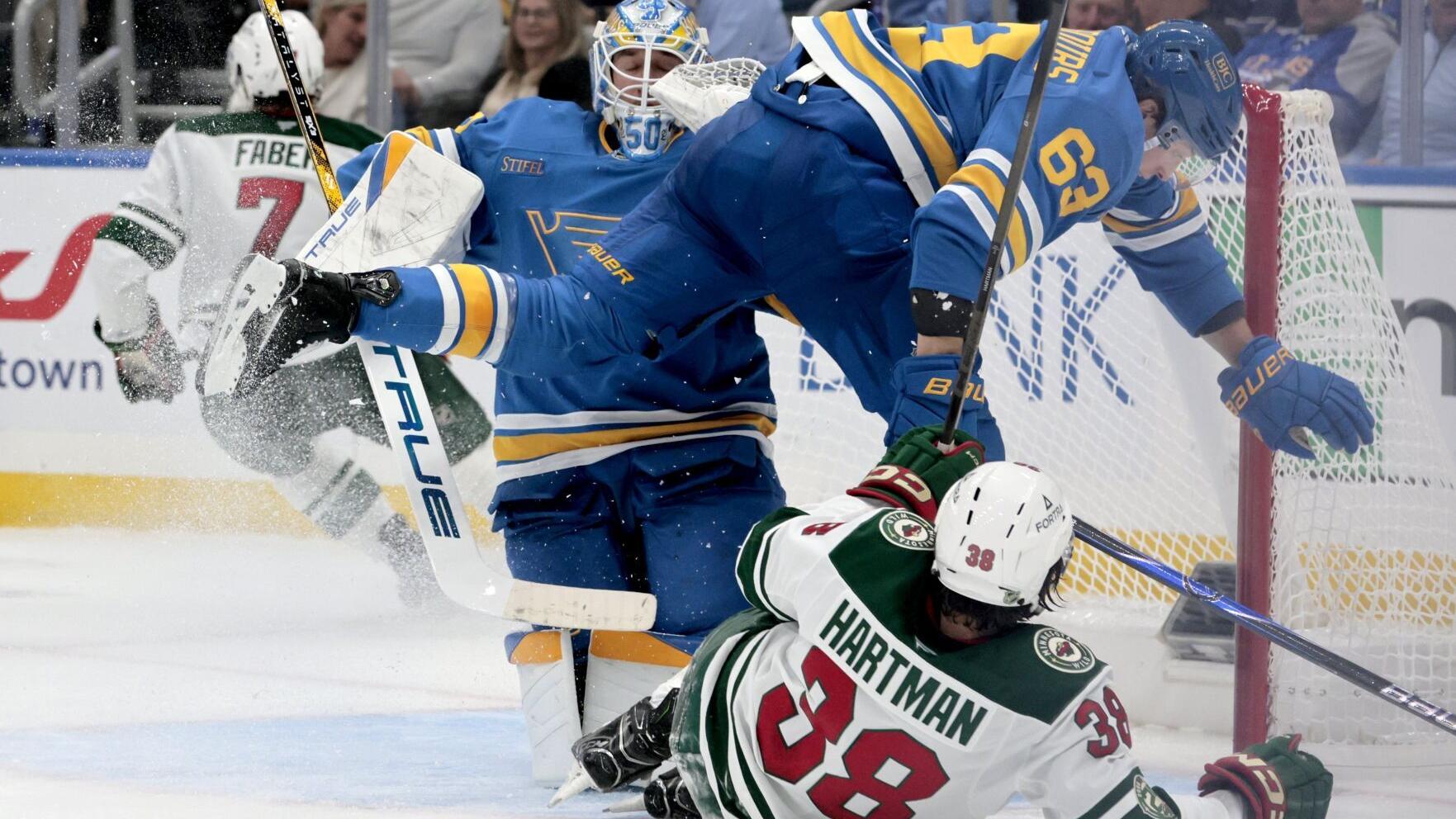 Blues open season with 5-0 blowout loss to Minnesota